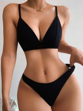 Load image into Gallery viewer, Seam detail Lingerie Set -Black