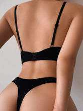 Load image into Gallery viewer, Seam detail Lingerie Set -Black