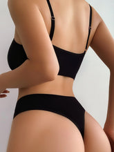 Load image into Gallery viewer, Seamless Lingerie Set-Black