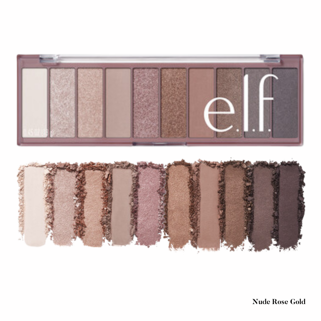 e.l.f Perfect 10 Eyeshadow Palette -Nude Rose God