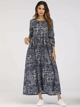 Load image into Gallery viewer, Mixed Print Keyhole Front Smock Dress
