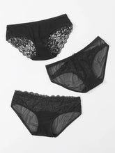 Load image into Gallery viewer, pack of 3  Floral Lace Panty Set
