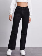 Load image into Gallery viewer, High-Rise Solid Jeans -Black
