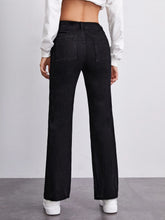 Load image into Gallery viewer, High-Rise Solid Jeans -Black
