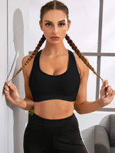 Load image into Gallery viewer, High Support Scoop Neck Cut Out Back Sports Bra
