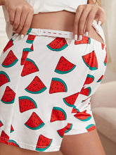 Load image into Gallery viewer, Maternity Letter &amp; Watermelon Print Adjustable Elastic Waist Lounge Set

