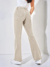 Load image into Gallery viewer, PETITE High Waist Flare Leg Jeans -Beige
