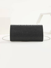 Load image into Gallery viewer, Rhinestone Decor Flap Clutch Bag
