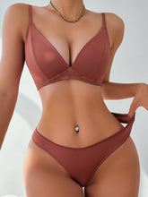 Load image into Gallery viewer, Seam Detail Lingerie Set -Rusty Rose
