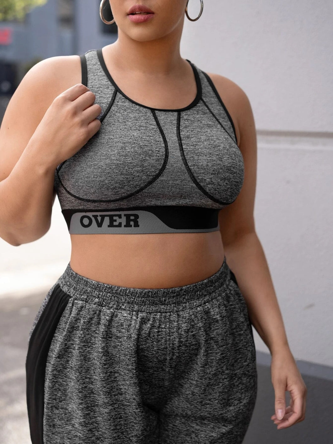 Plus High Support Cut Out Sports Bra