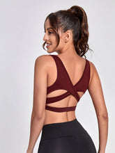 Load image into Gallery viewer, Cut Out Crisscross Back Sports Bra
