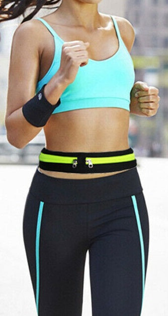 Gym Fitness Sport Runner Waist Bum Bag Running Jogging Belt Pouch Zip Fanny Pack