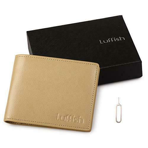 RFID Blocking Wallet, Luffish Multi Card Slots Premium Genuine Leather